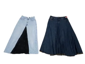 Aesthetic Long Denim Skirts - 11 Pcs - 4/9/24