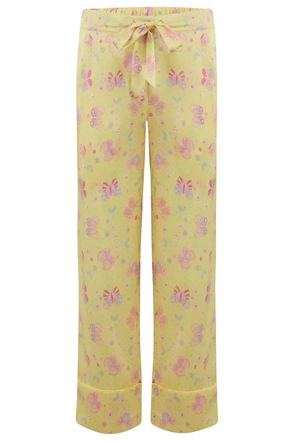 Amelie Lemonade Butterfly Girls Silk Pyjama Set