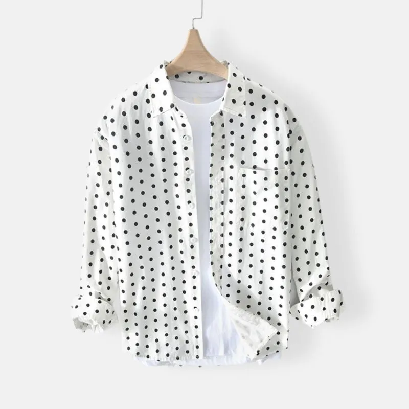 Antonios Pure Cotton Shirt Dot Print