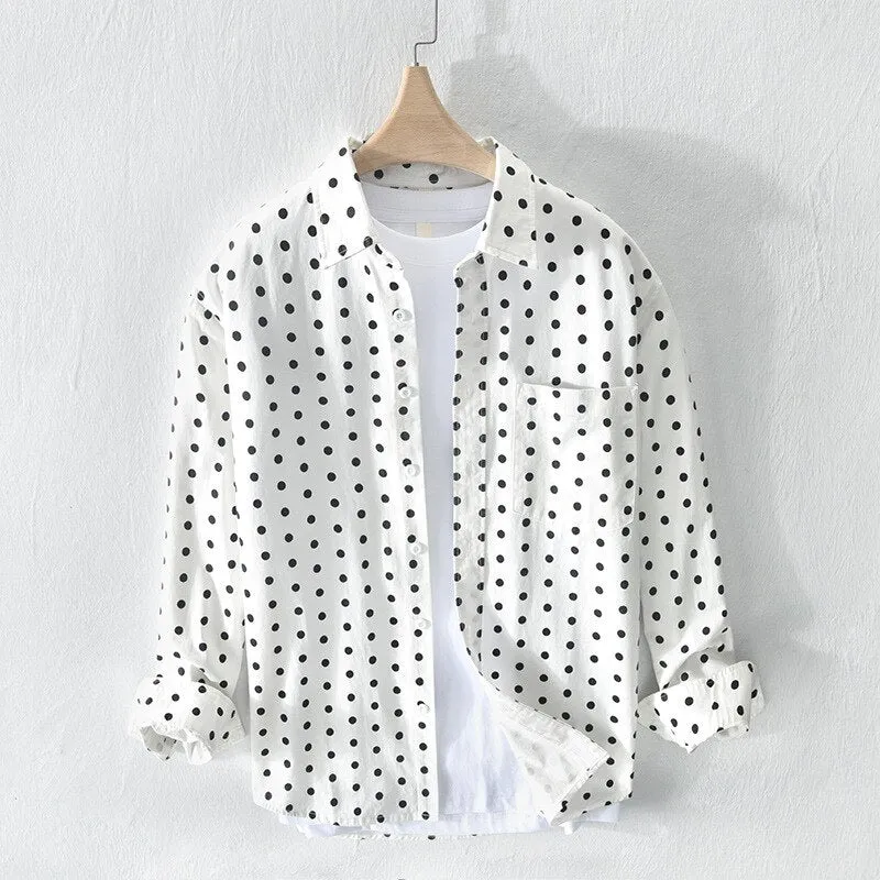 Antonios Pure Cotton Shirt Dot Print