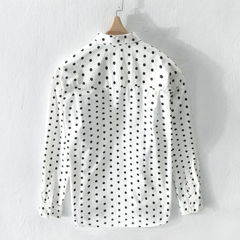 Antonios Pure Cotton Shirt Dot Print