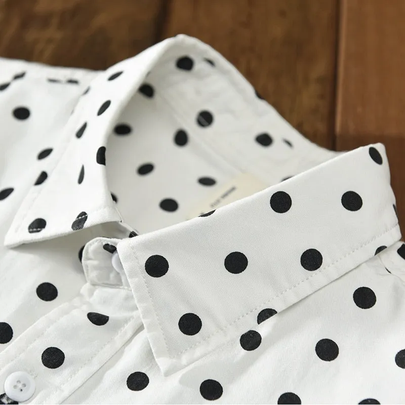 Antonios Pure Cotton Shirt Dot Print