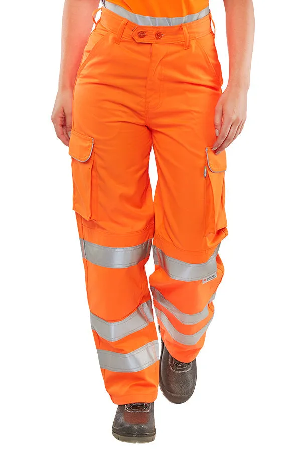 Beeswift Ladies Hi-Vis Rail Spec Trousers - {ALL COLOURS / SIZES}