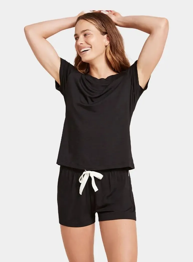 Black Goodnight Women's Bamboo Sleep Short