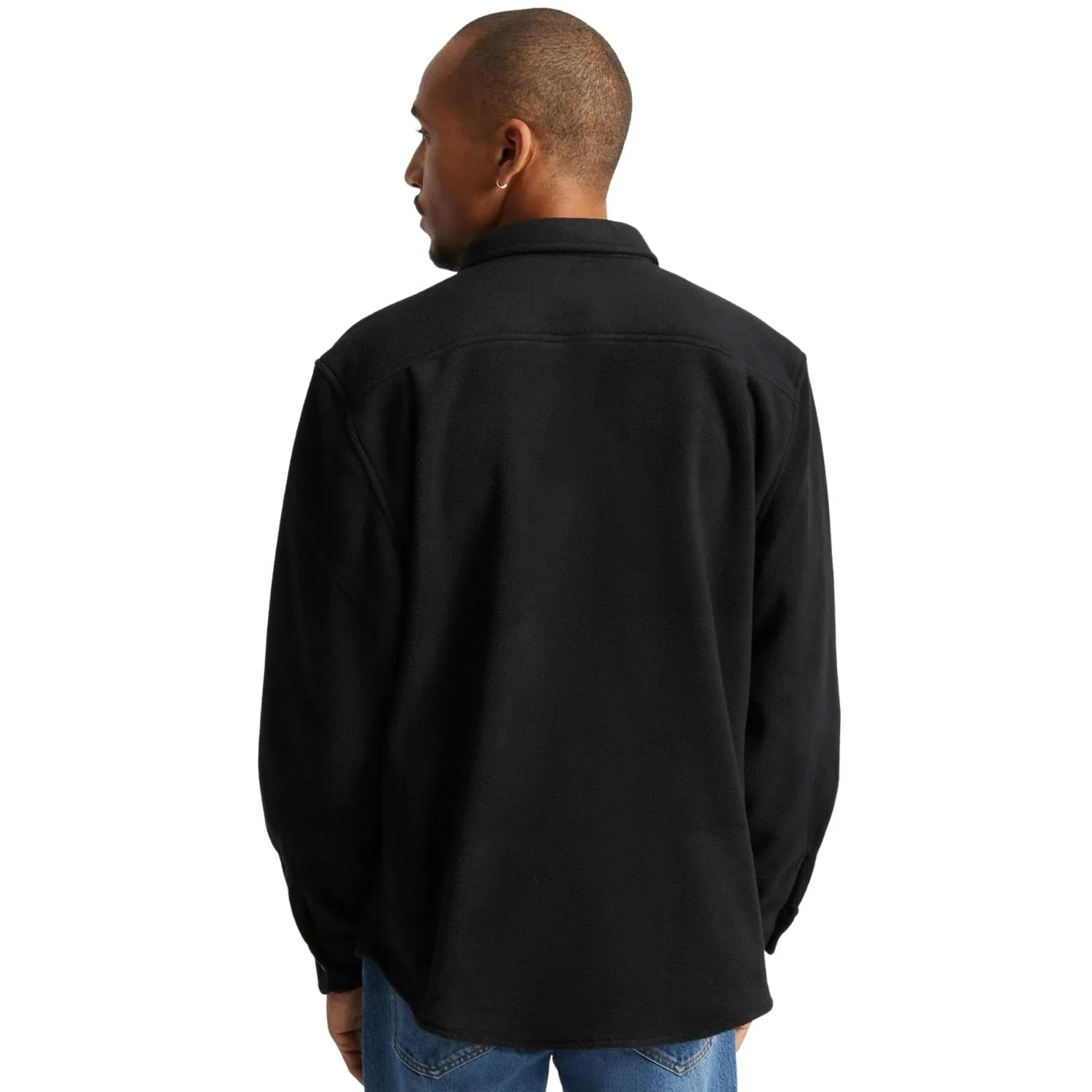 Brixton Bowery Long Sleeve Fleece Shirt - Black