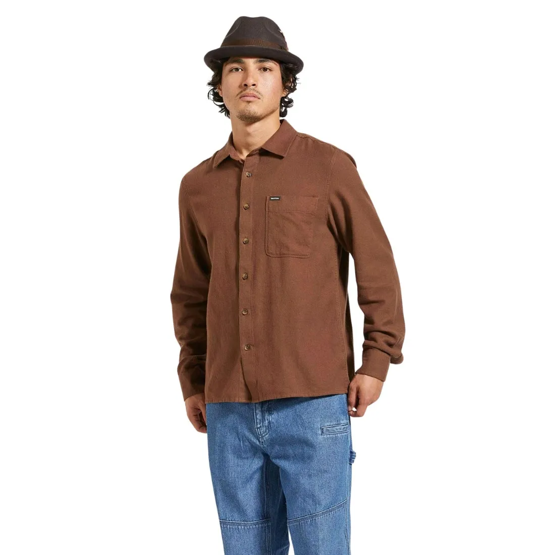 Brixton Hasting Lightweight Flannel Shirt - Pinecone Brown