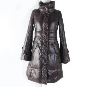 Burberry Nylon Down Coat Brown Women