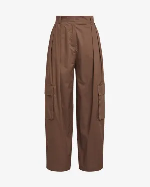 CARGO POPELINE TROUSER - COCOA