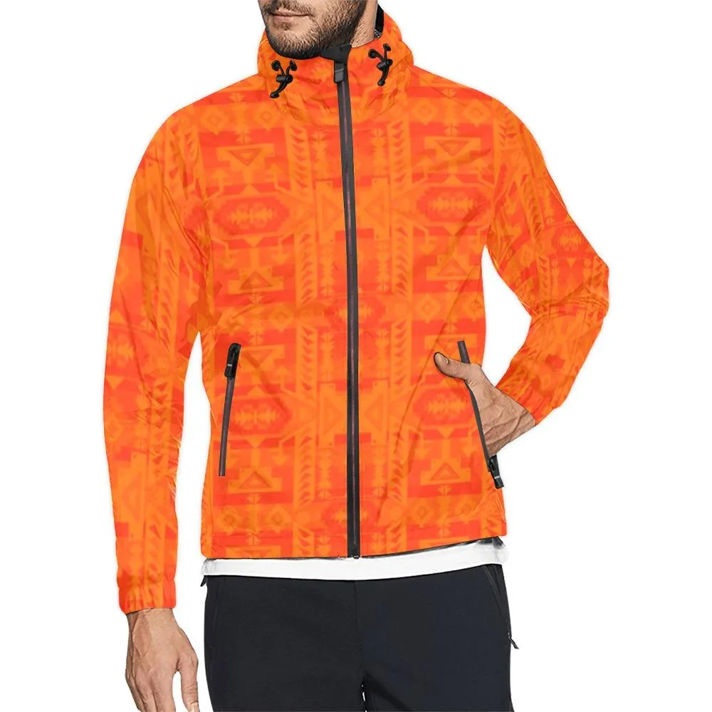 Chiefs Mountain Orange A feather for each Unisex Windbreaker