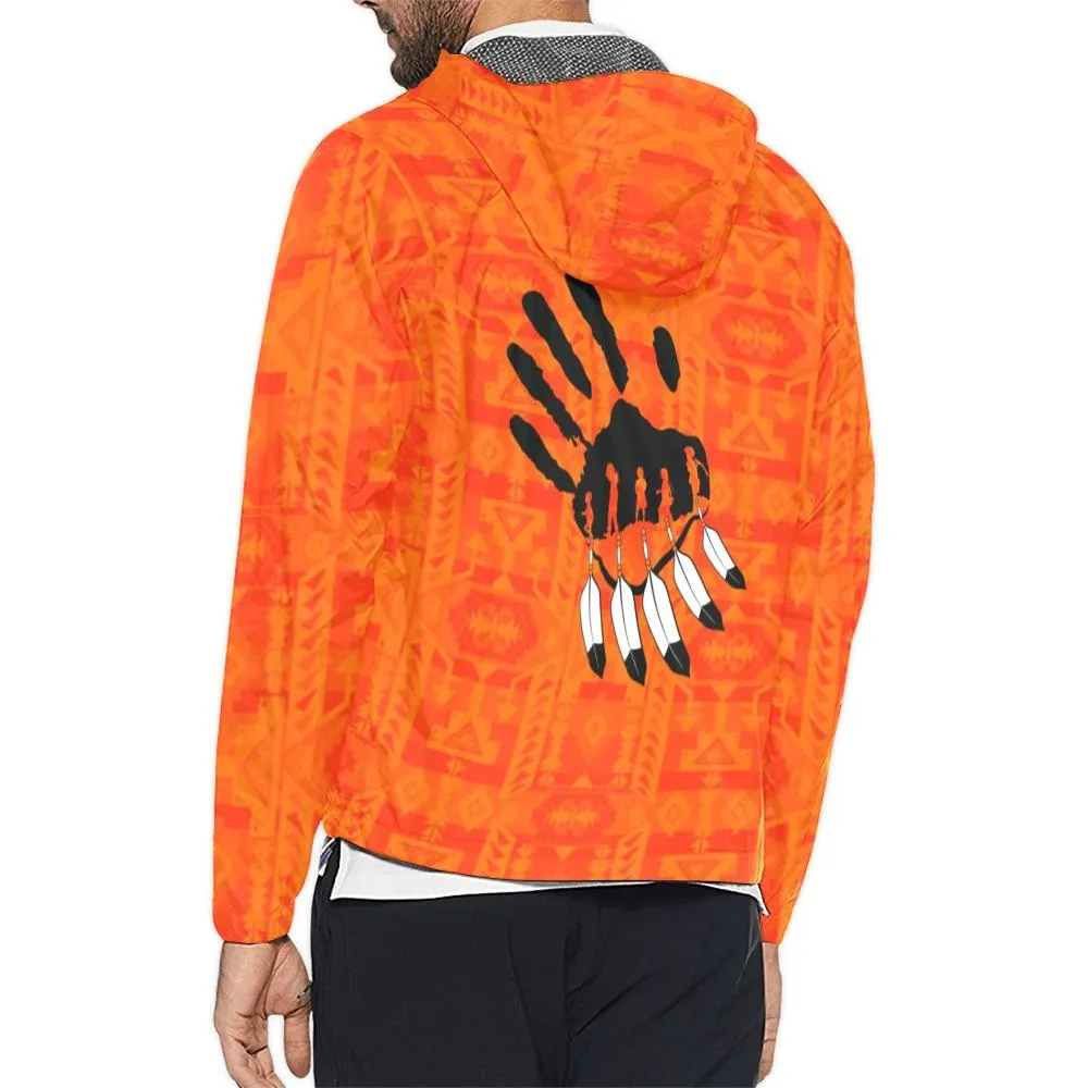 Chiefs Mountain Orange A feather for each Unisex Windbreaker