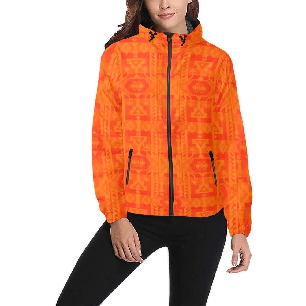 Chiefs Mountain Orange A feather for each Unisex Windbreaker