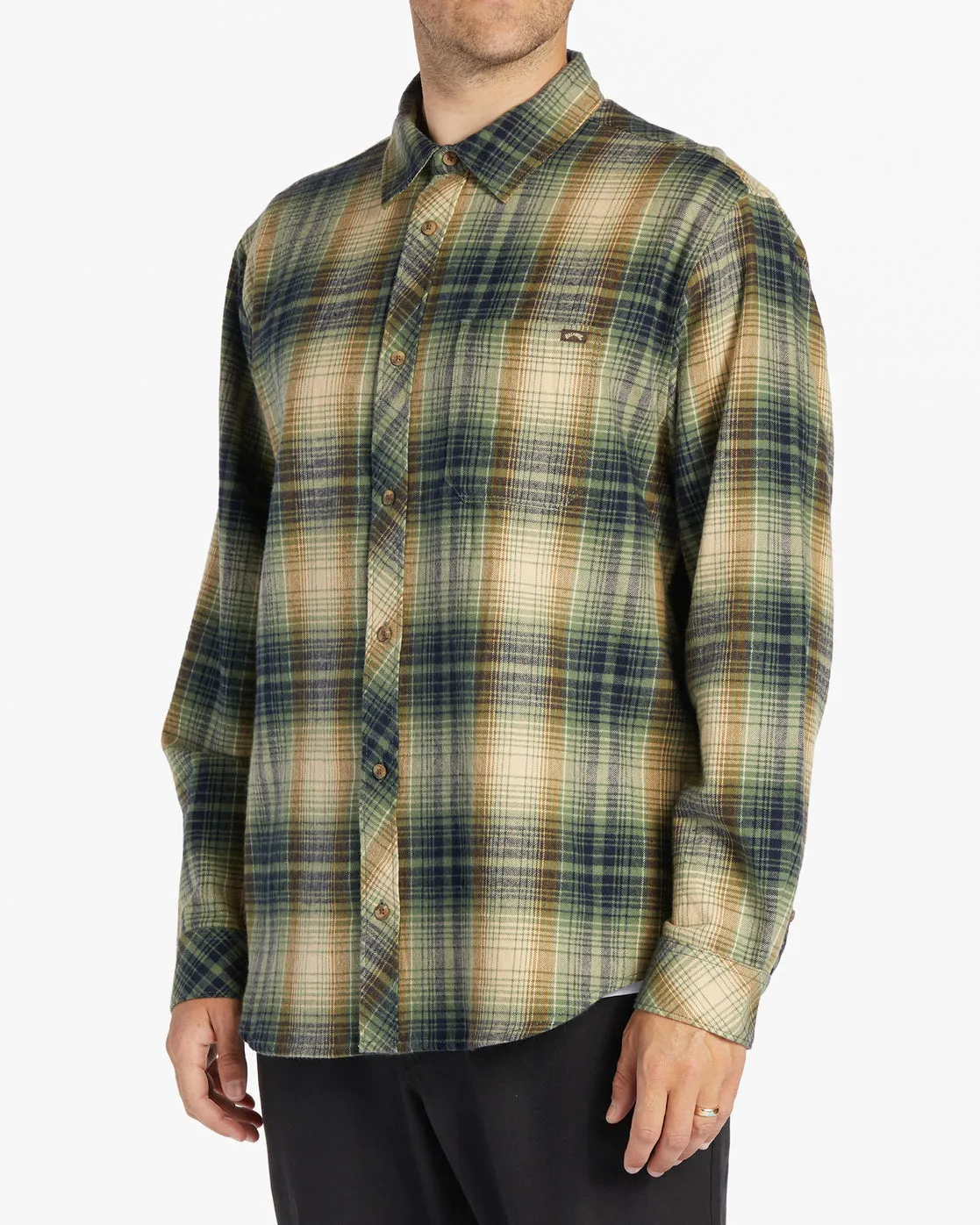 Coastline Flannel Long Sleeve Shirt - Sage