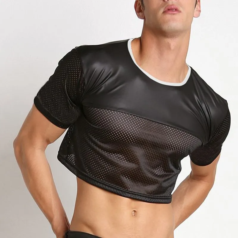 DUNGEON Glossy Mesh Cropped