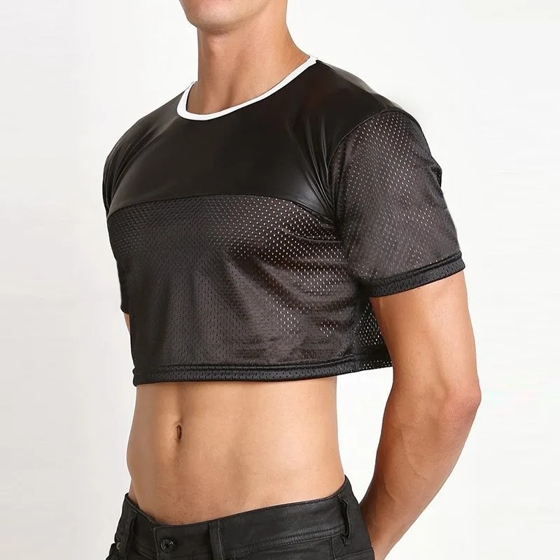 DUNGEON Glossy Mesh Cropped