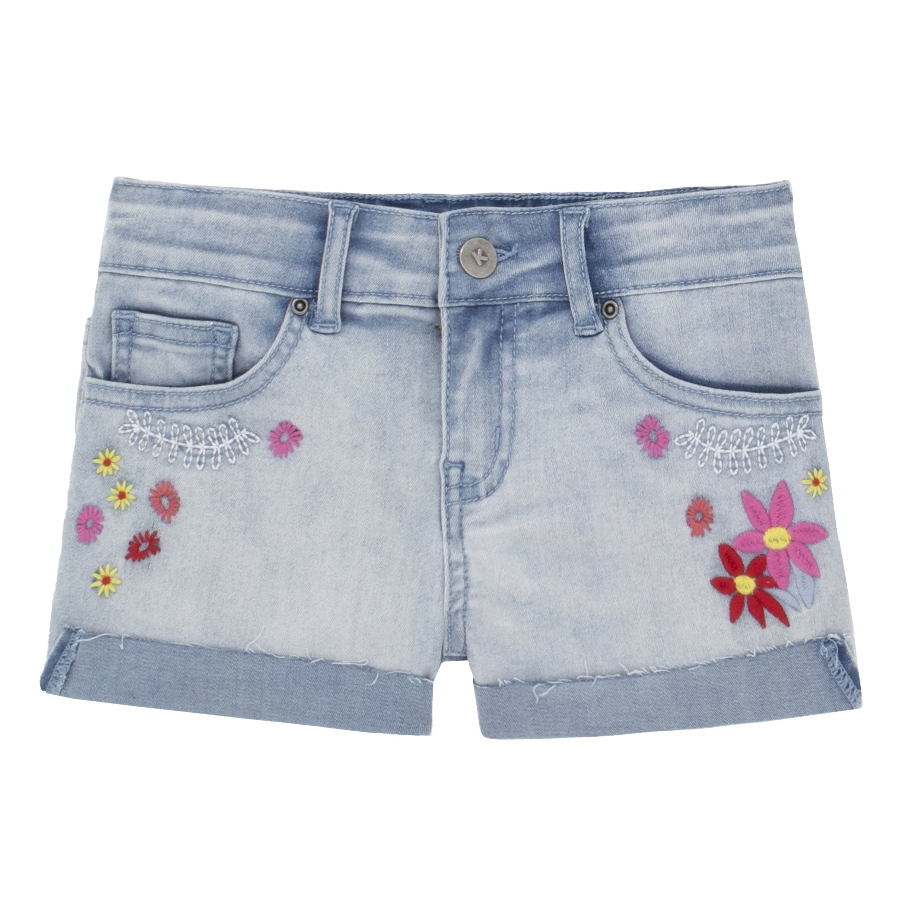 Floral Emb Rolled Jean Short