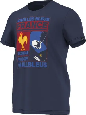 France Poster Adults Navy T-Shirt