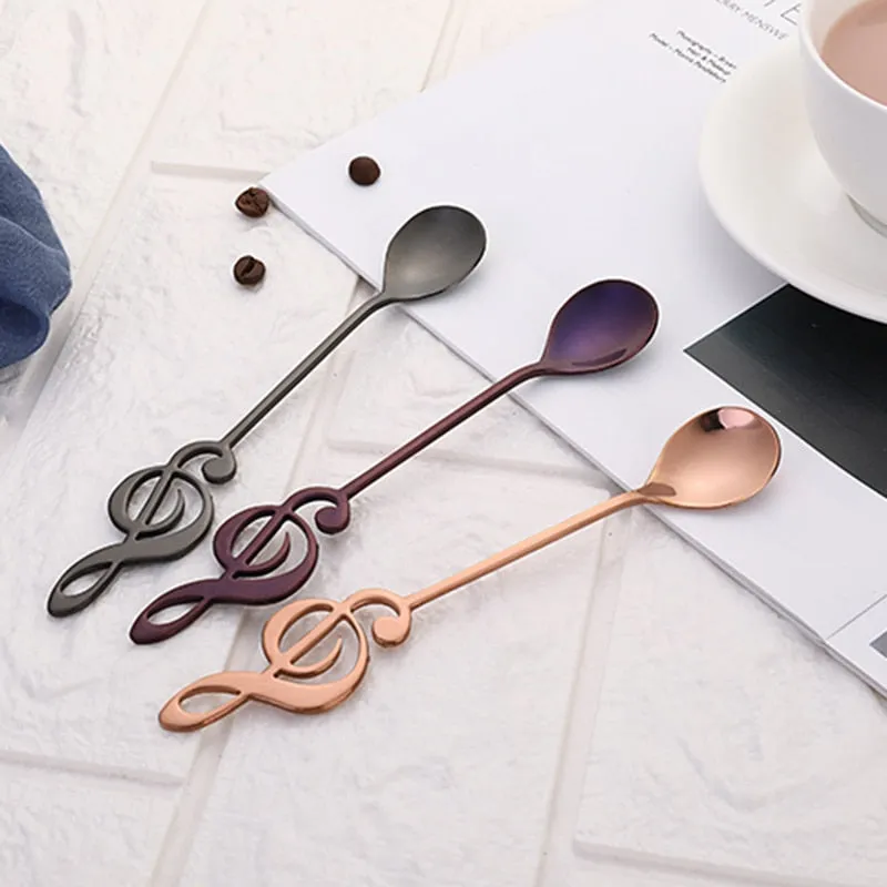 Funki Buys | Spoons | Music Note Long Coffee Spoons 7 Pcs Set