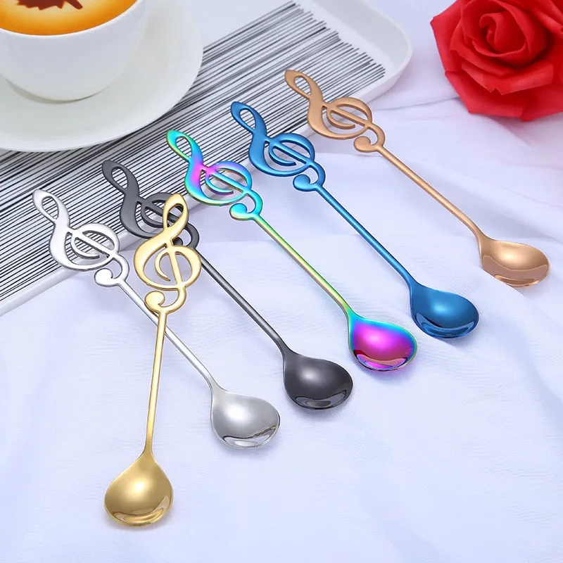 Funki Buys | Spoons | Musical Note Coffee Spoons | 1/3/5/10 Pcs