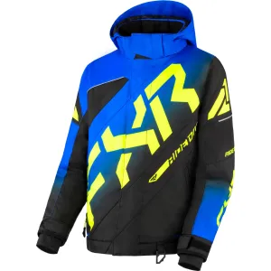 FXR Youth CX Snowmobile Jacket Blue Fade/Black/Hi-Vis