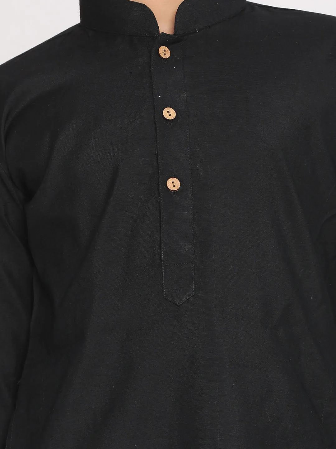 Jashvi Boys Black Kurta with Pyjama