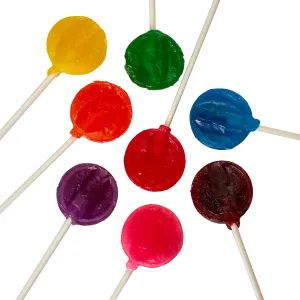 Kicko Assorted Colorful Lollipops - Pack of 140 Citrus Hard Candy Suckers for Party