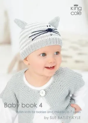 King Cole Baby Book 4 DK Knitting Patterns Newborn to 7 years