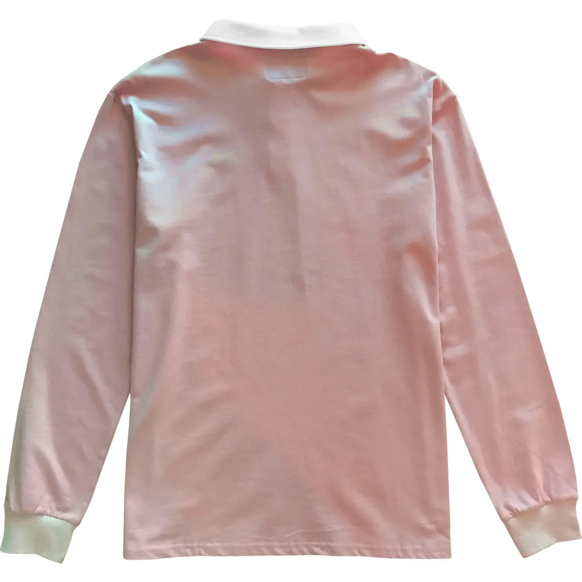 Kings Embroidered Dusty Pink Long Sleeve Polo Rugby Shirt