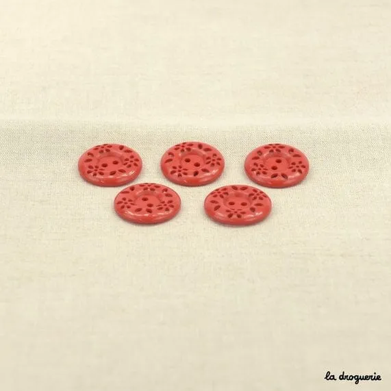 La Droguerie 18 mm Fleurettes D'antan Button