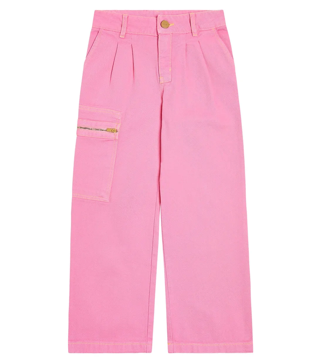 Le de nîmes Jacquemus Enfant large cargo jeans, pink