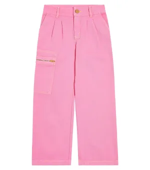 Le de nîmes Jacquemus Enfant large cargo jeans, pink