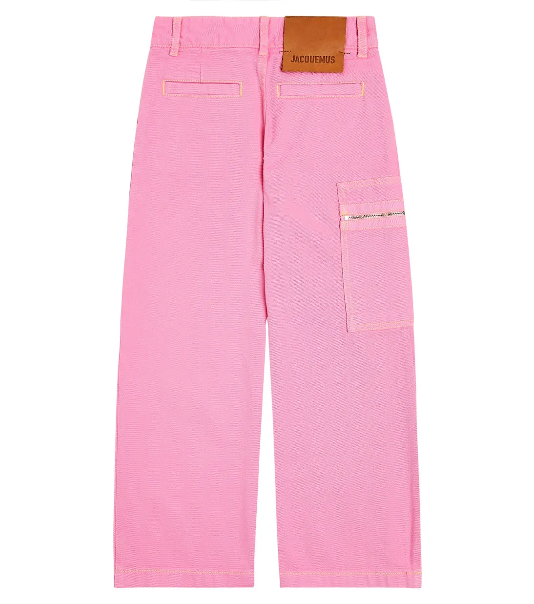 Le de nîmes Jacquemus Enfant large cargo jeans, pink