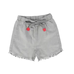 Little Parni Black Denim Wash Shorts