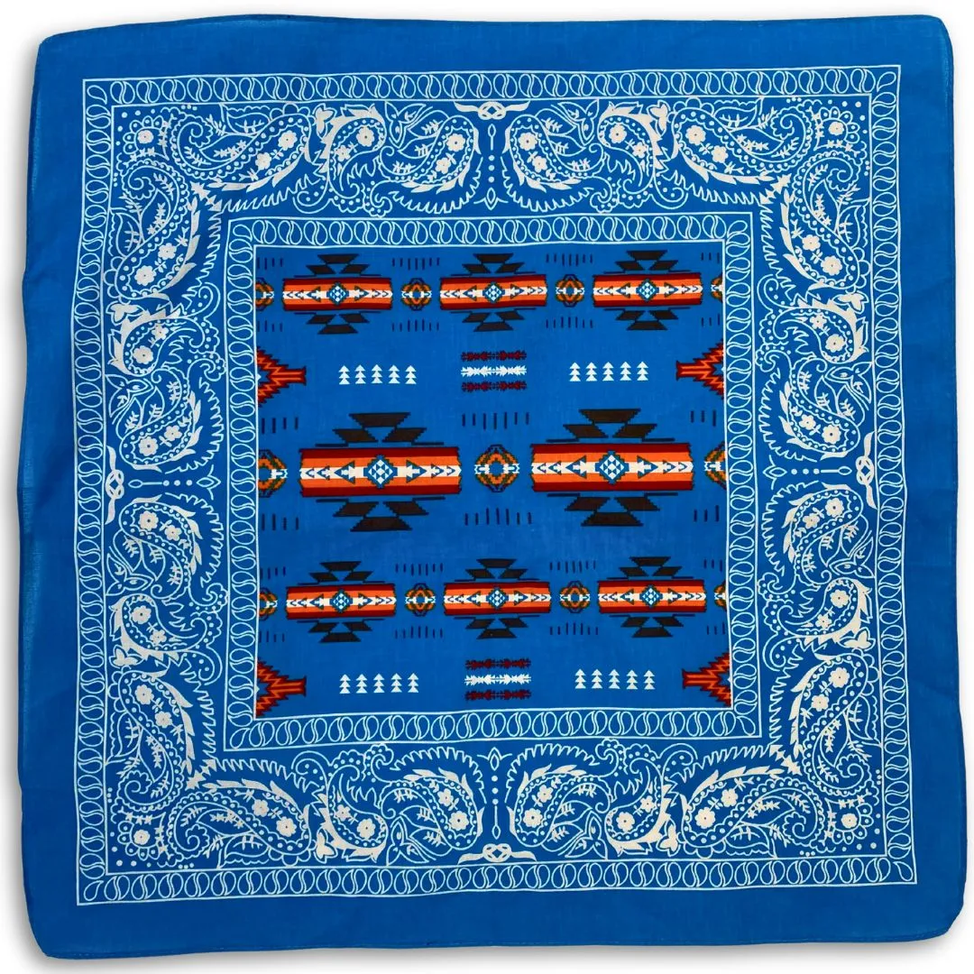 <font color="red">New !!!</font> 24 pack Southwest Style Cotton Bandanas. Only 1.70 ea