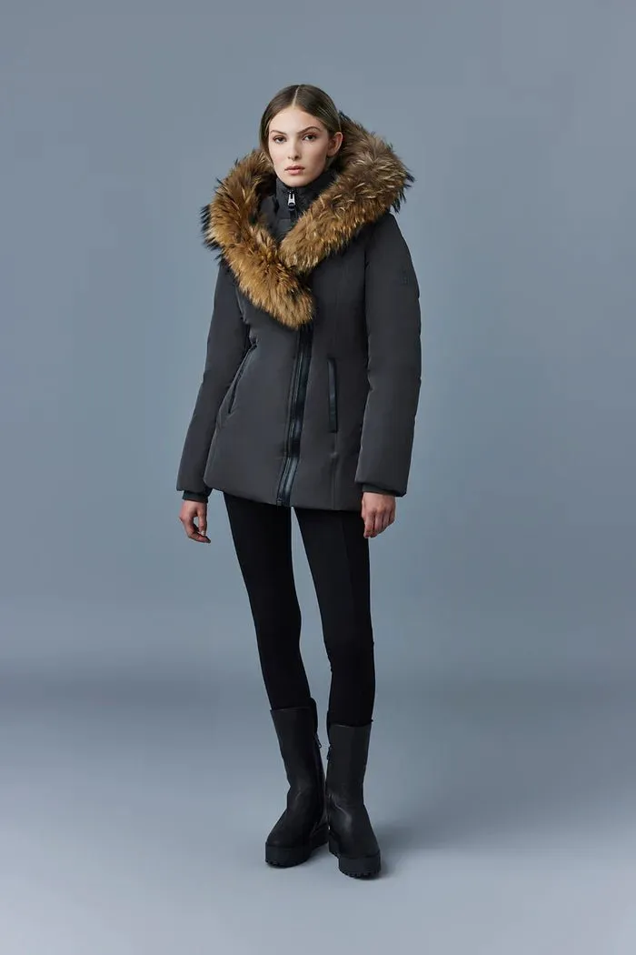 MACKAGE ADALI-F - Down Coat With Natural Fur Signature Mackage Collar