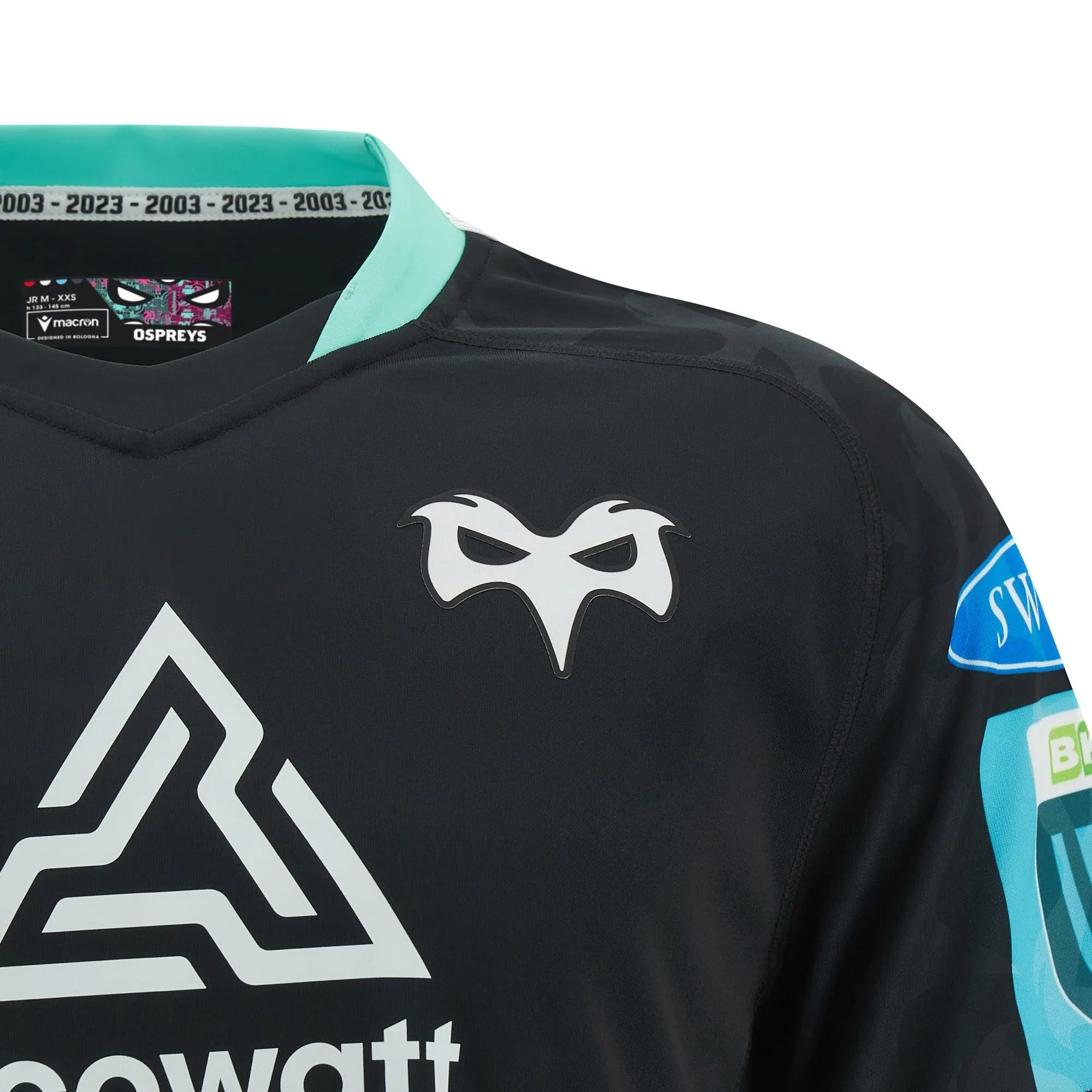 Macron Ospreys 23/24 Kids Home Rugby Shirt