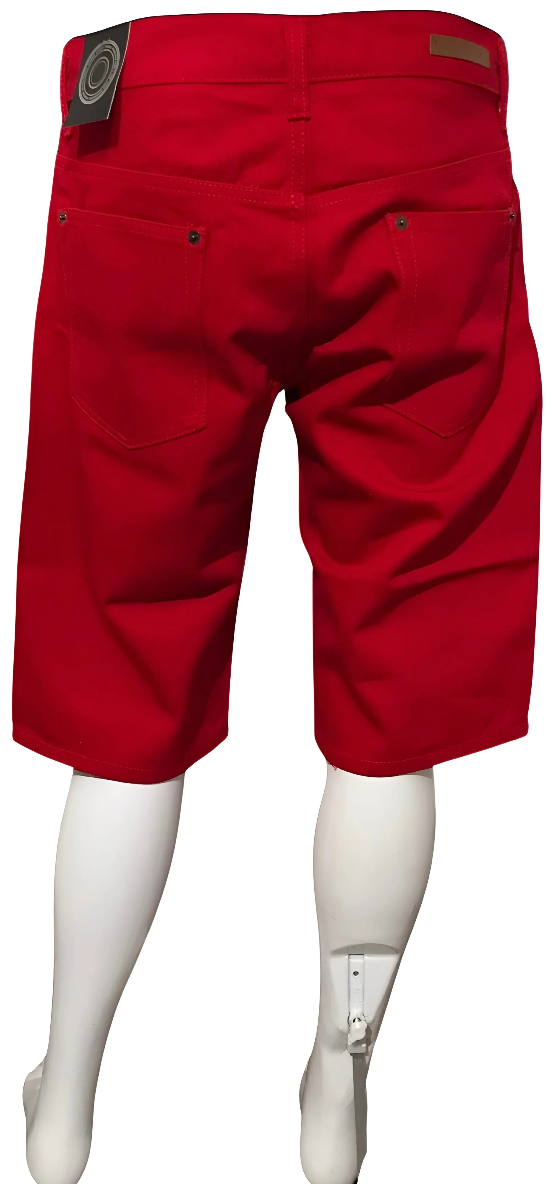 ^MAXI MILIAN^ (RED) ~ROSES~ DENIM SHORTS (SLIM FIT) (EMBROIDERED)