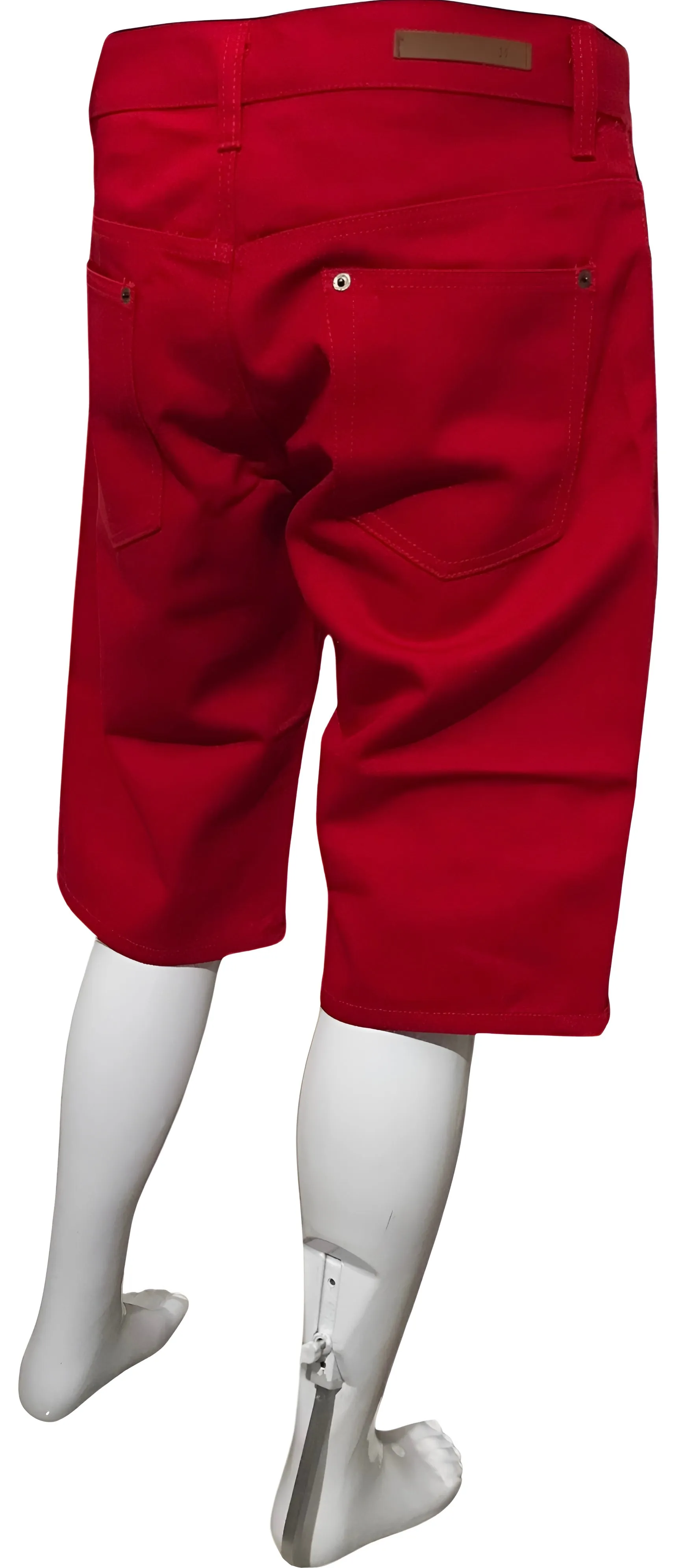 ^MAXI MILIAN^ (RED) ~ROSES~ DENIM SHORTS (SLIM FIT) (EMBROIDERED)