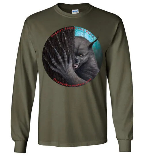 Men's Dogman Encounters Rogue Collection Long Sleeve T-Shirt (no border with red font)