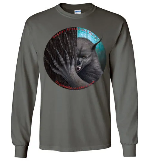 Men's Dogman Encounters Rogue Collection Long Sleeve T-Shirt (no border with red font)