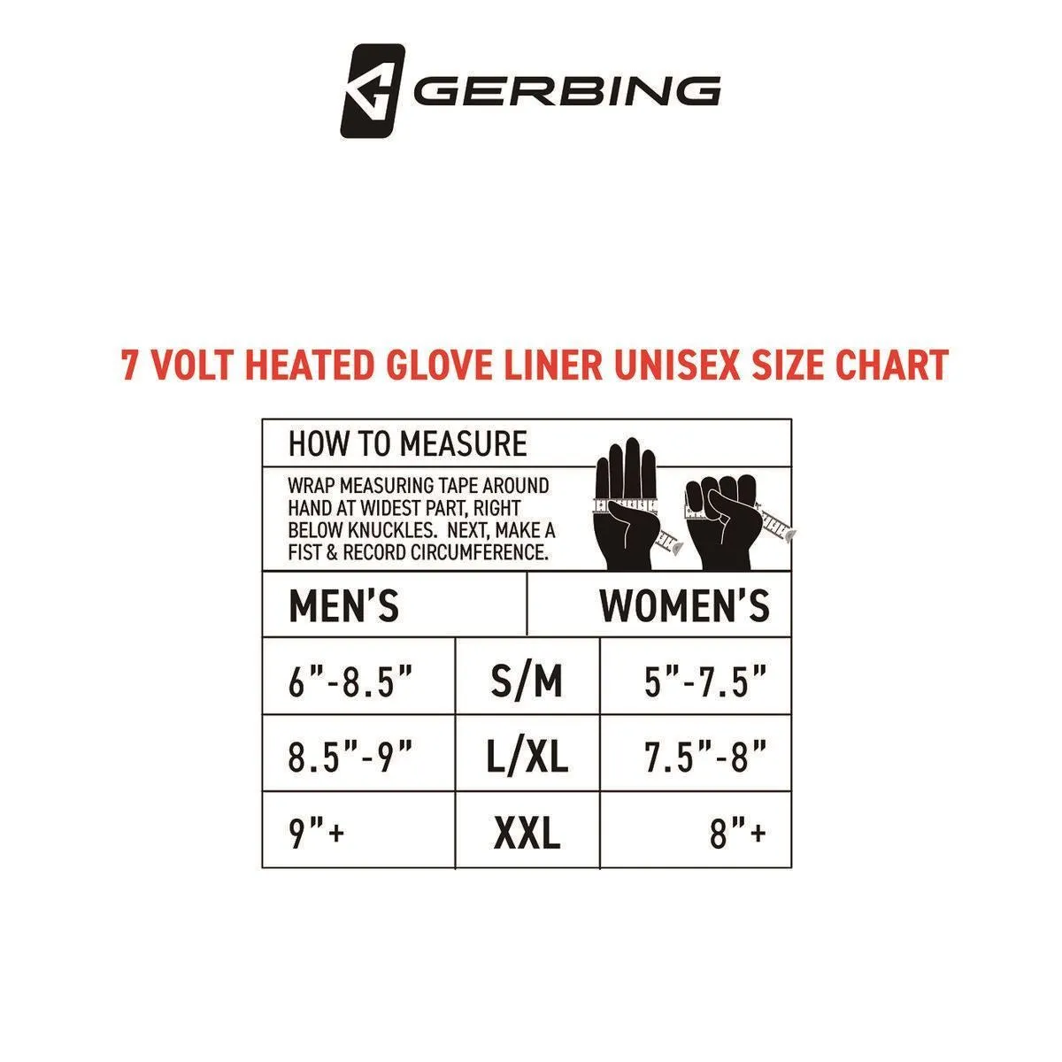 Mens Gerbing 7V Glove Liner