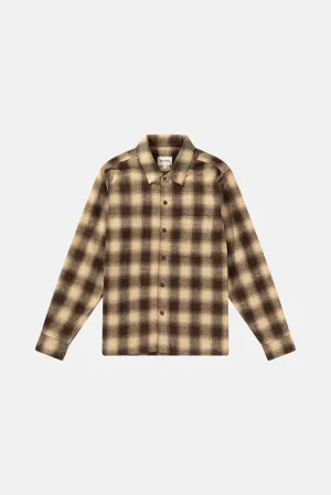 Men's Plaid Long Sleeve Flannel - Brown