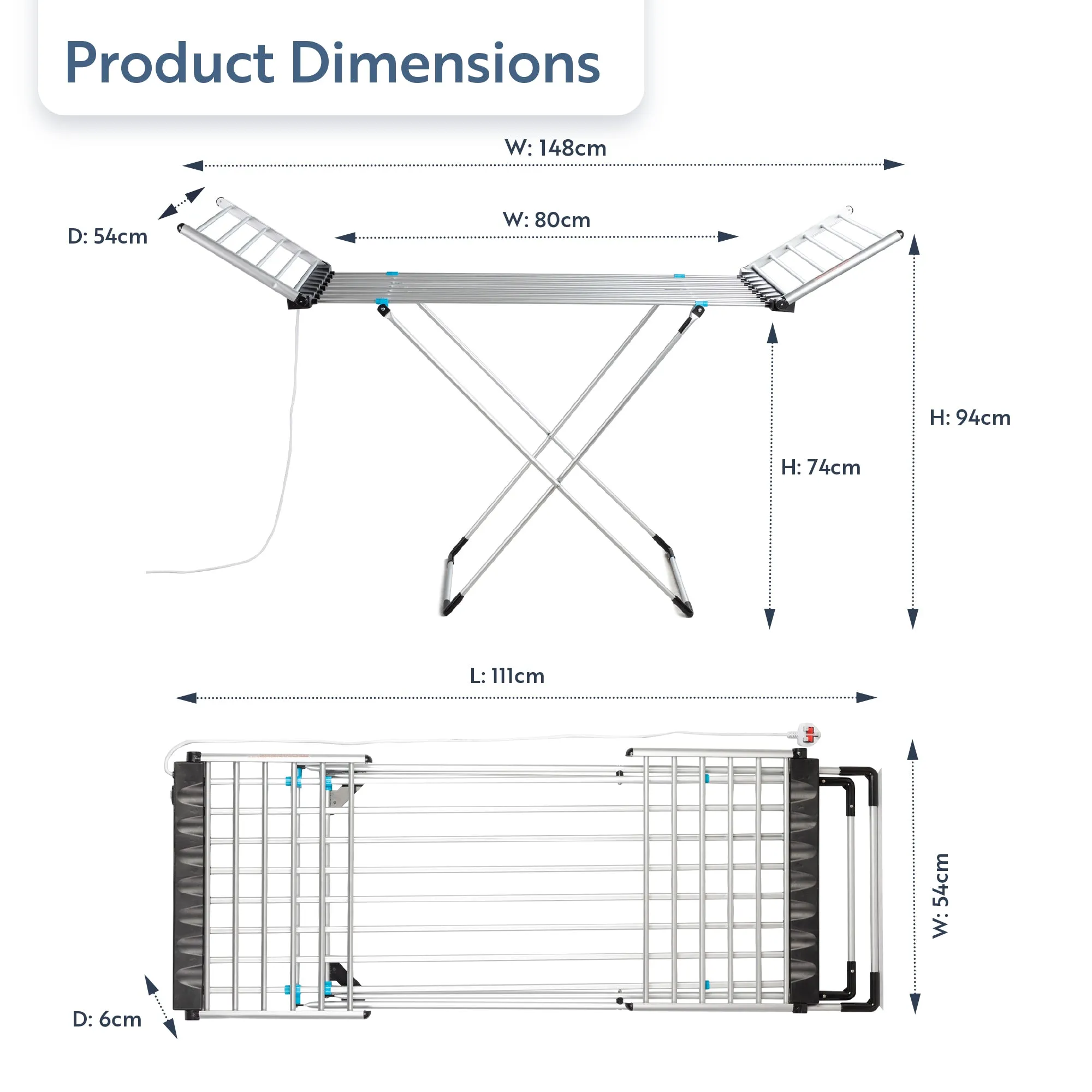 Minky Heated Clothes Airer - 12m Drying Space