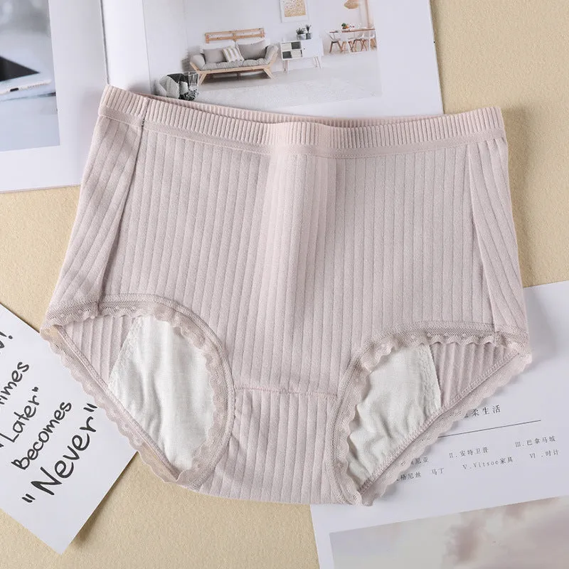 new underwear comes in a large size medium waist cotton menstruating period anti-leakage waterproof and antibacterial women's underwear