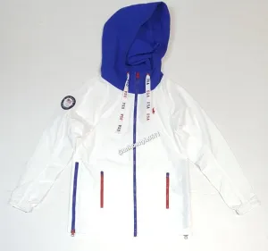 Nwt Ralph Lauren Women's White/Royal Blue Olympic Windbreaker Jacket