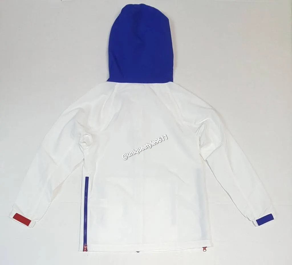 Nwt Ralph Lauren Women's White/Royal Blue Olympic Windbreaker Jacket