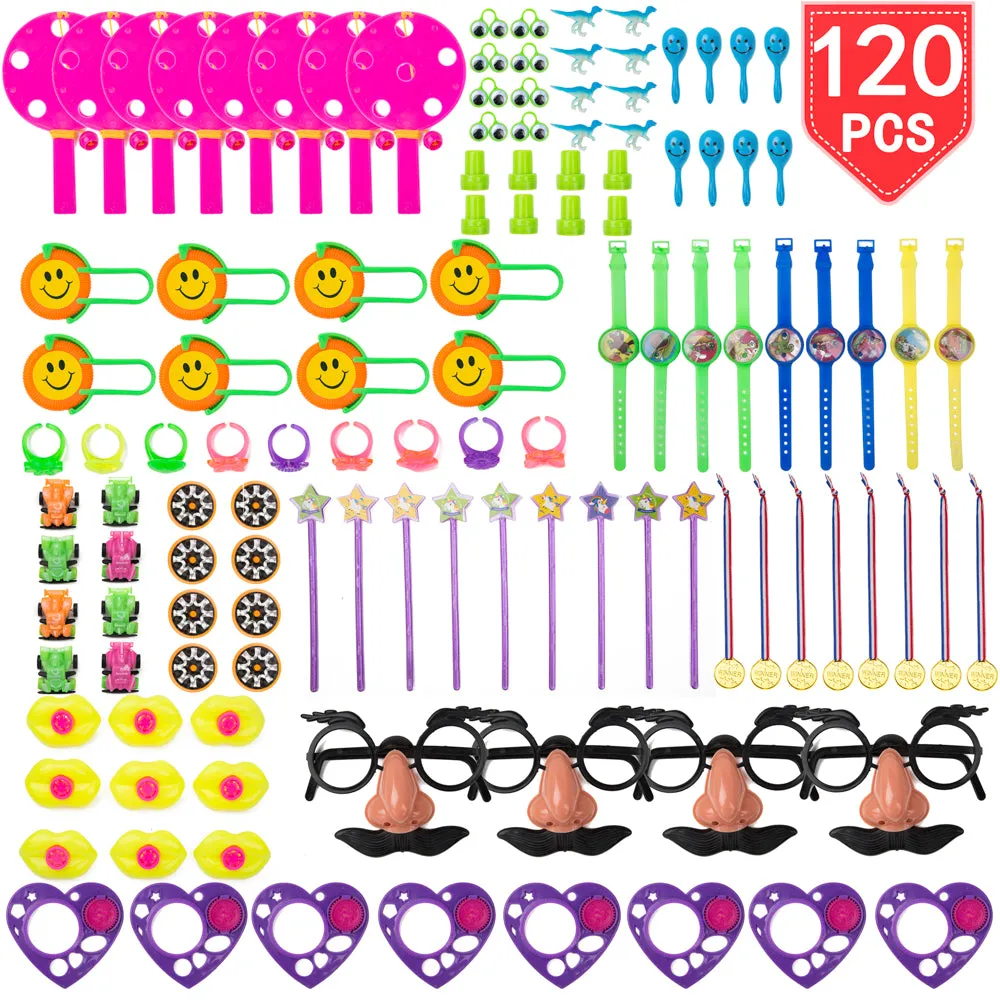 PROLOSO Party Favors Assorted Toys 120 Pieces