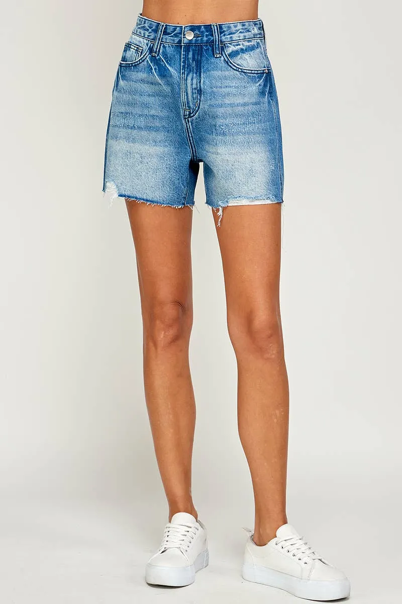 Sarah High Rise Denim Shorts