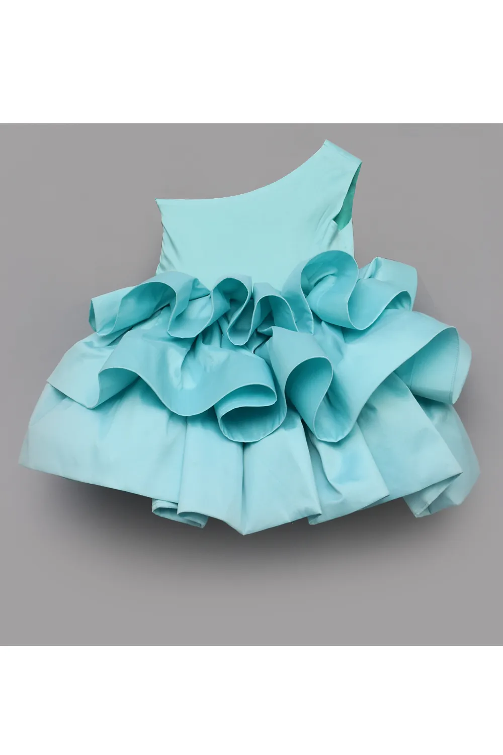 Sea green taffeta frock