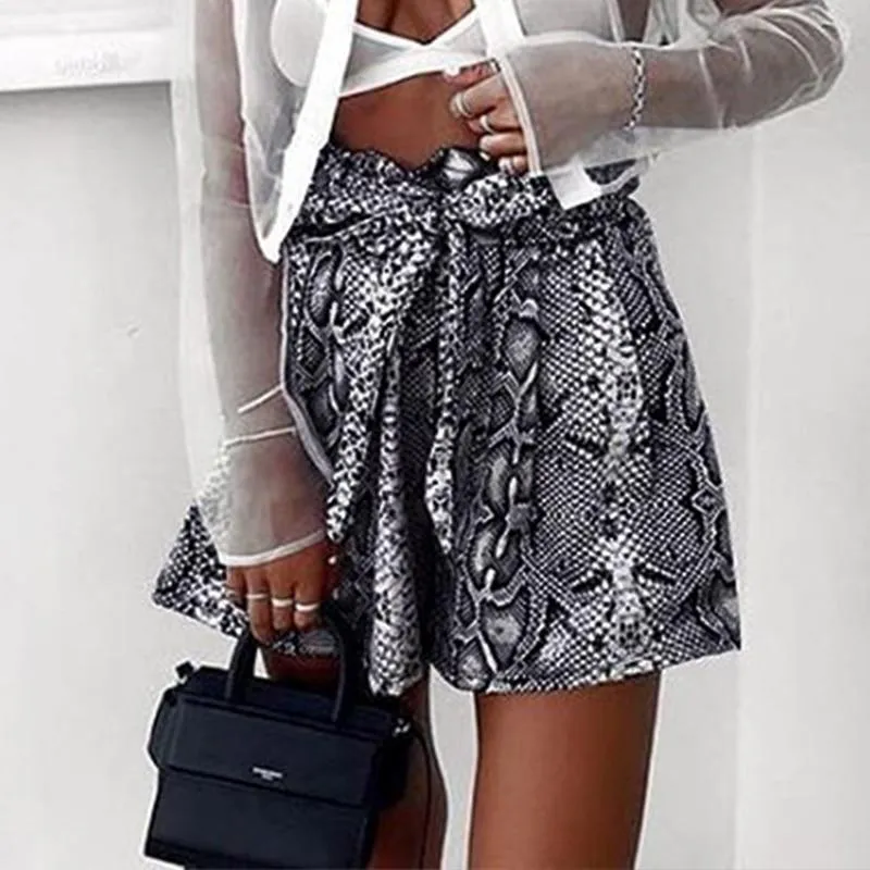 Sexy Snaked Print Beach Summer Women Shorts