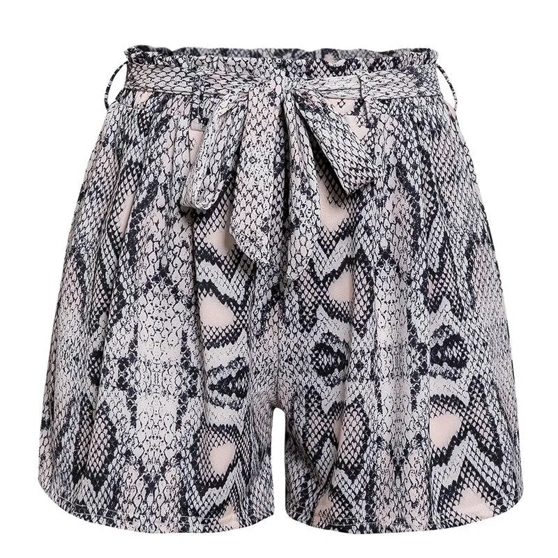 Sexy Snaked Print Beach Summer Women Shorts